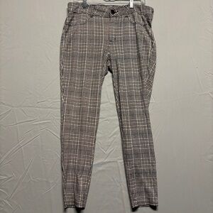 Seven7 Black and Brown Checkered Pants